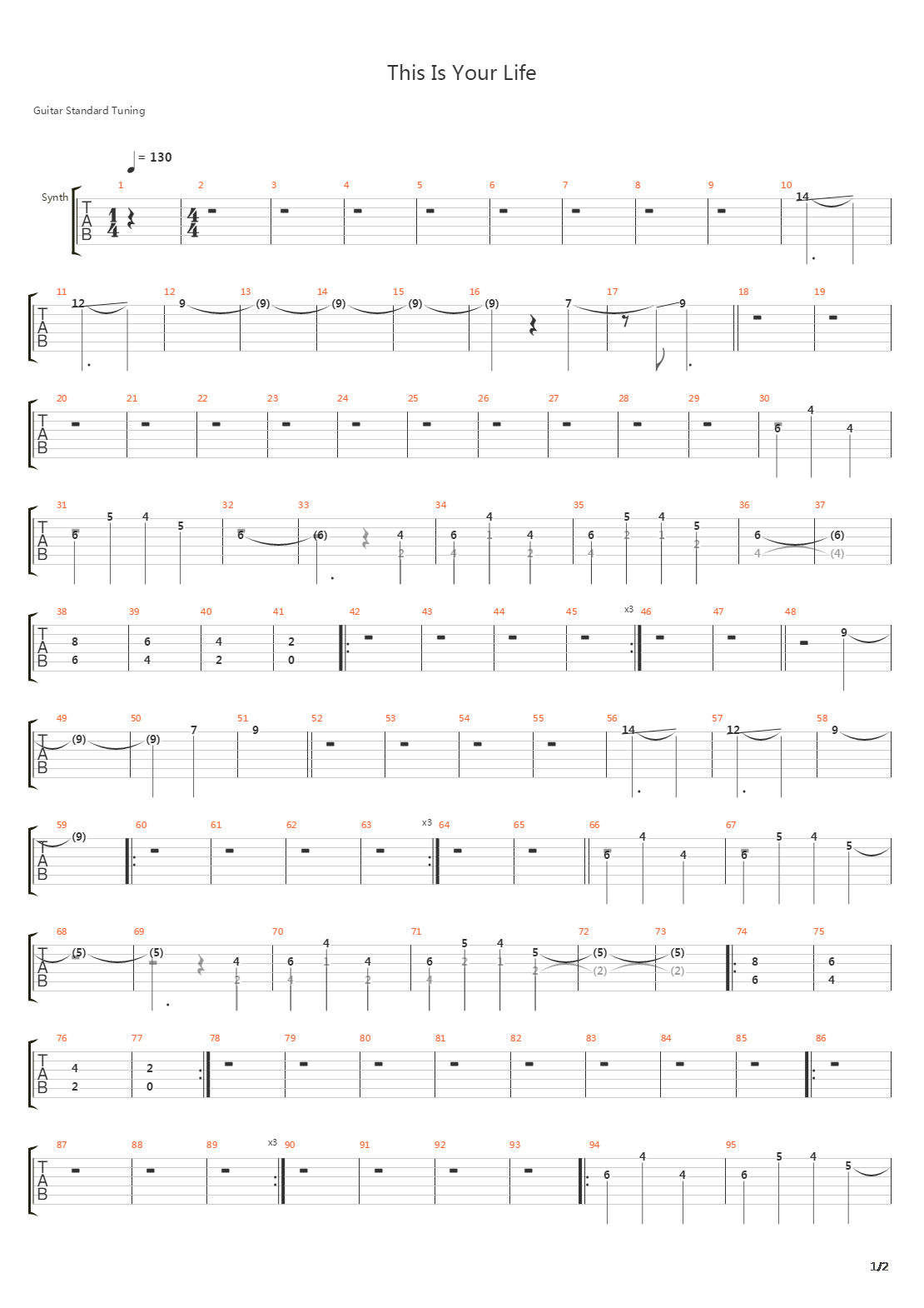 This Is Your Life吉他谱