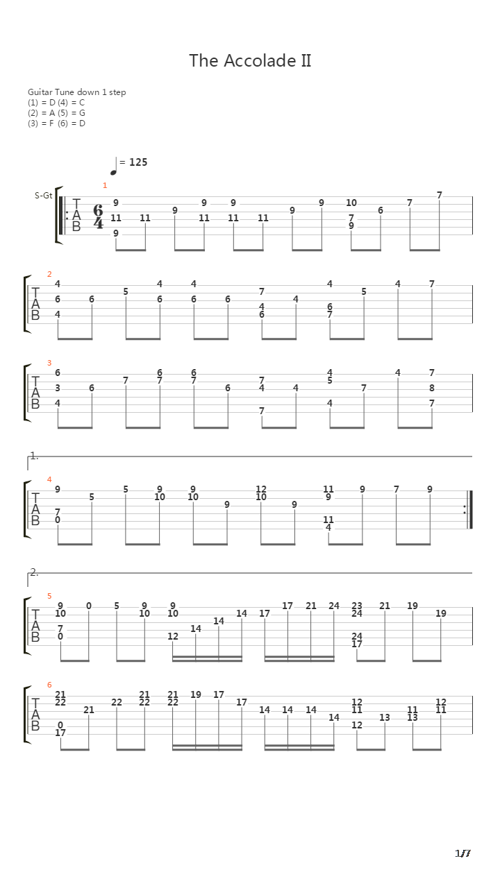 Accolade II吉他谱