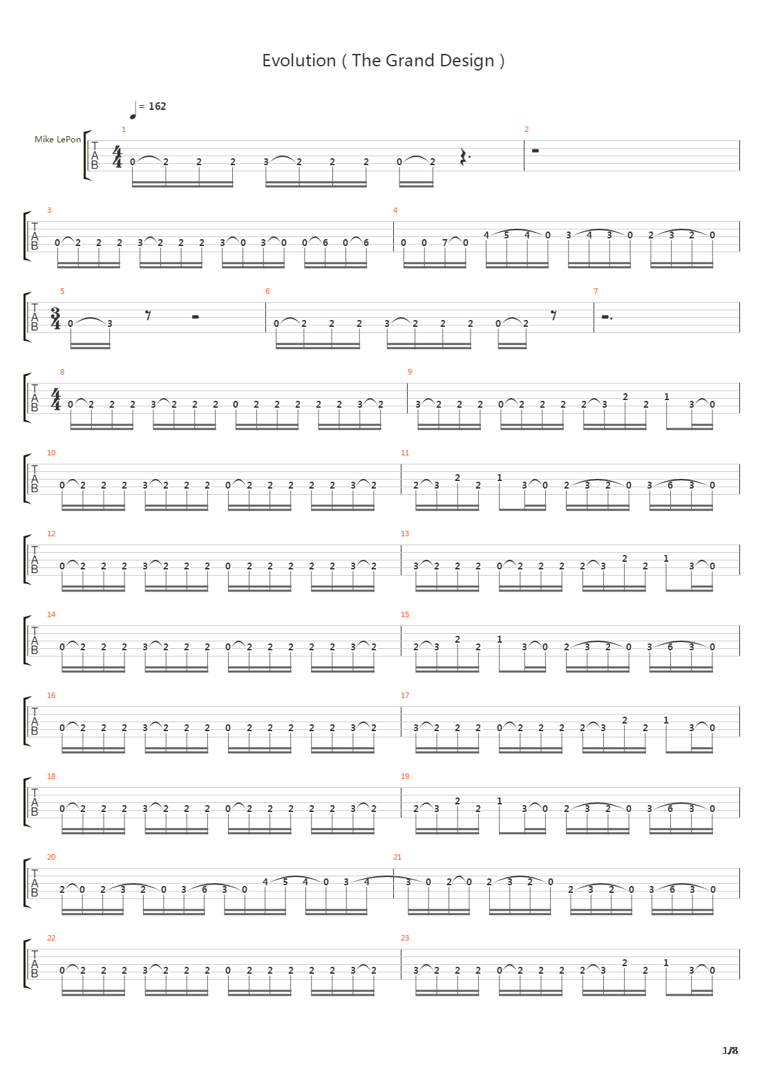 Evolution The Grand Design吉他谱