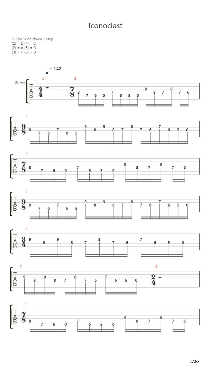 Iconoclast吉他谱