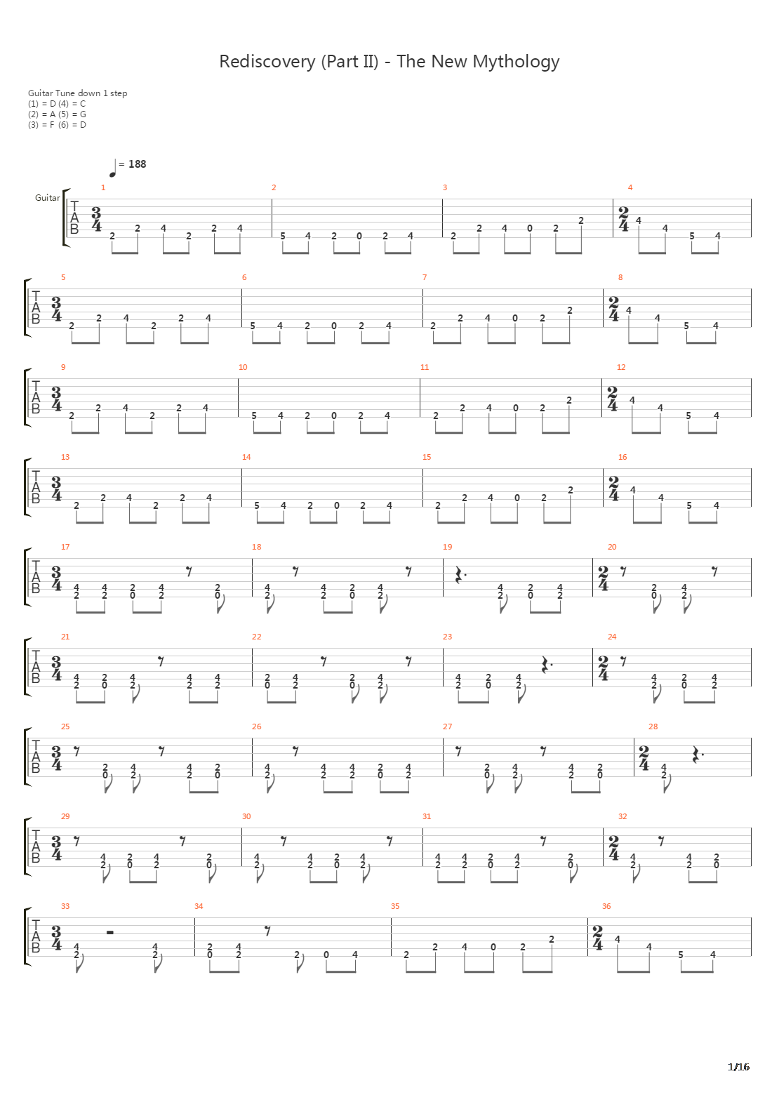 Rediscovery Part Ii - The New Mythology吉他谱