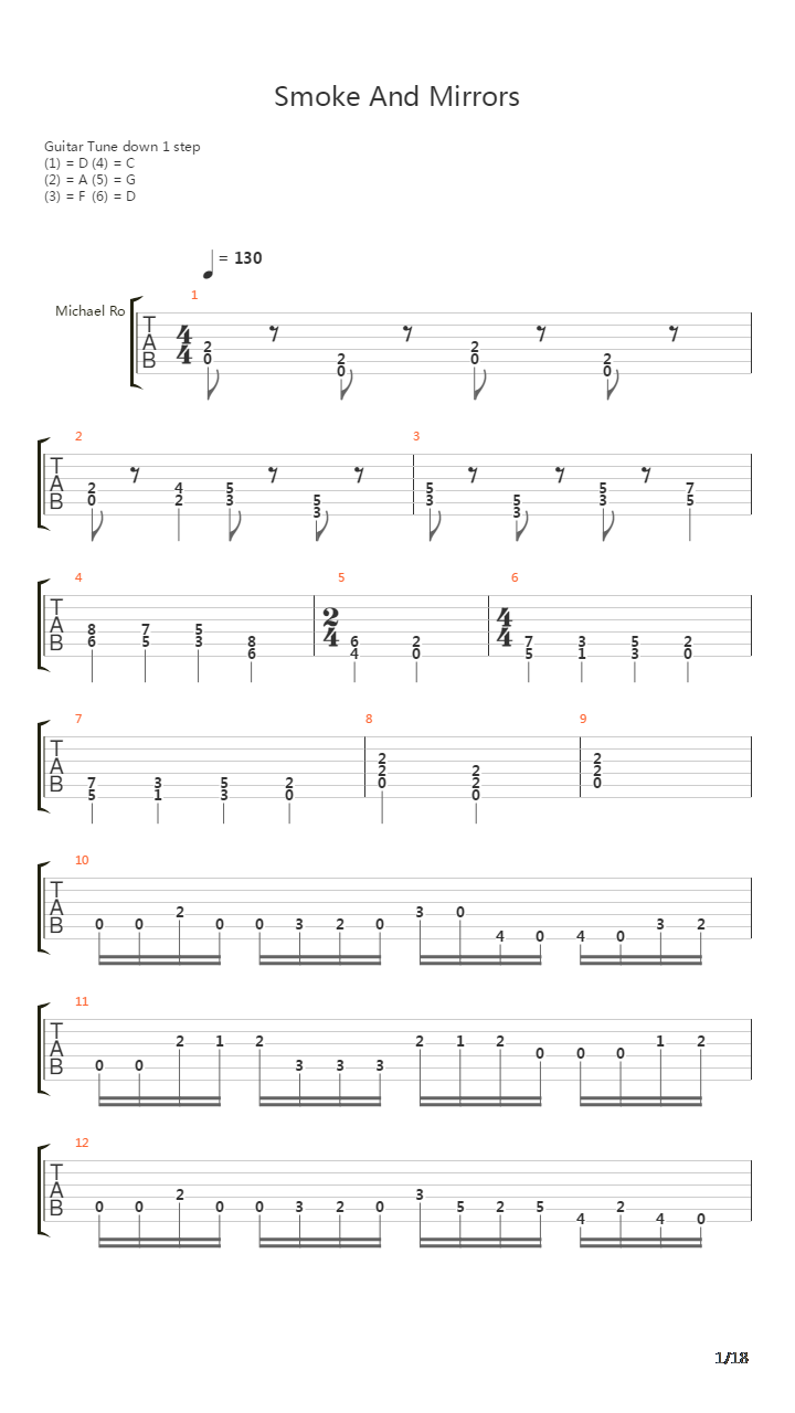 Smoke And Mirrors吉他谱