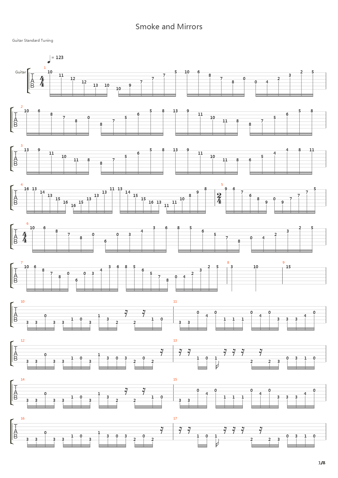 Smoke And Mirrors吉他谱