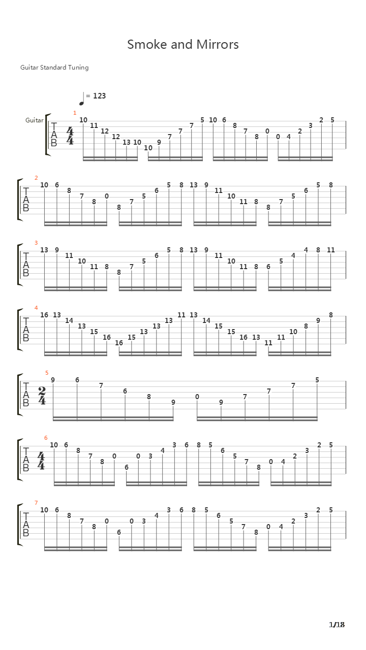 Smoke And Mirrors吉他谱