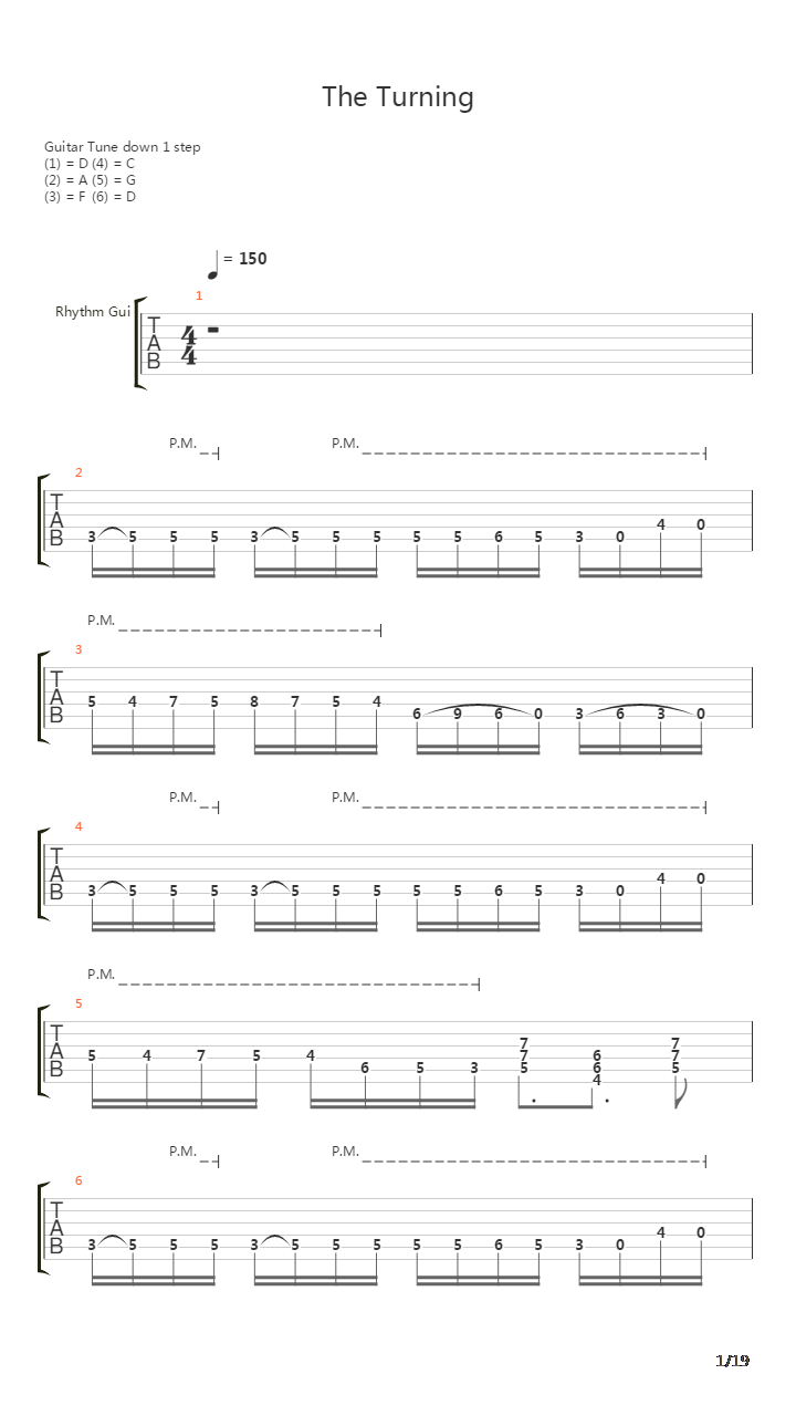 The Turning吉他谱