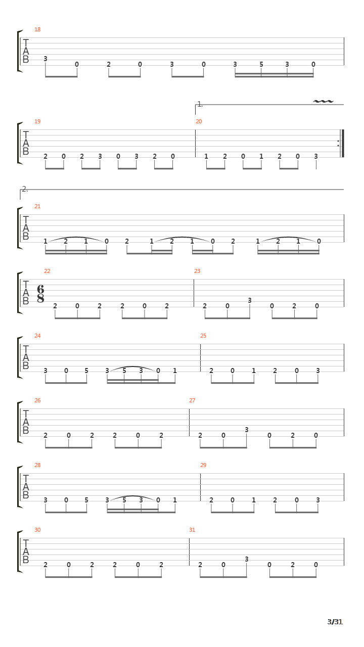 The Walls Of Babylon吉他谱