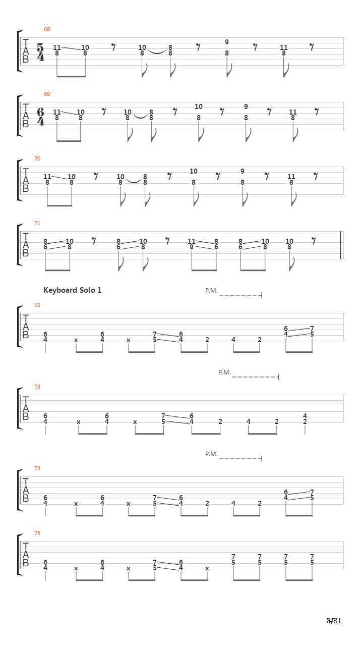 The Walls Of Babylon吉他谱