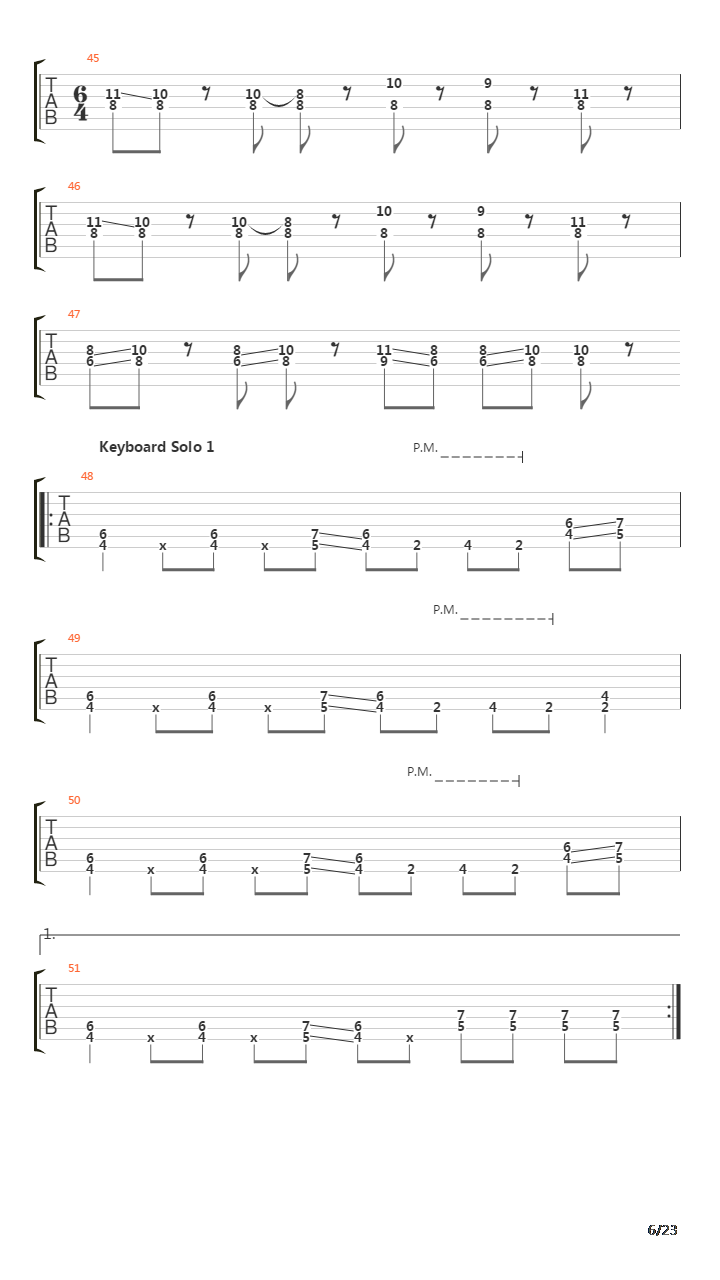 The Walls Of Babylon吉他谱