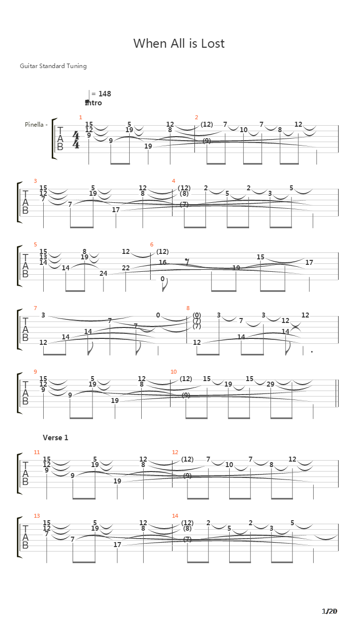 When All Is Lost吉他谱