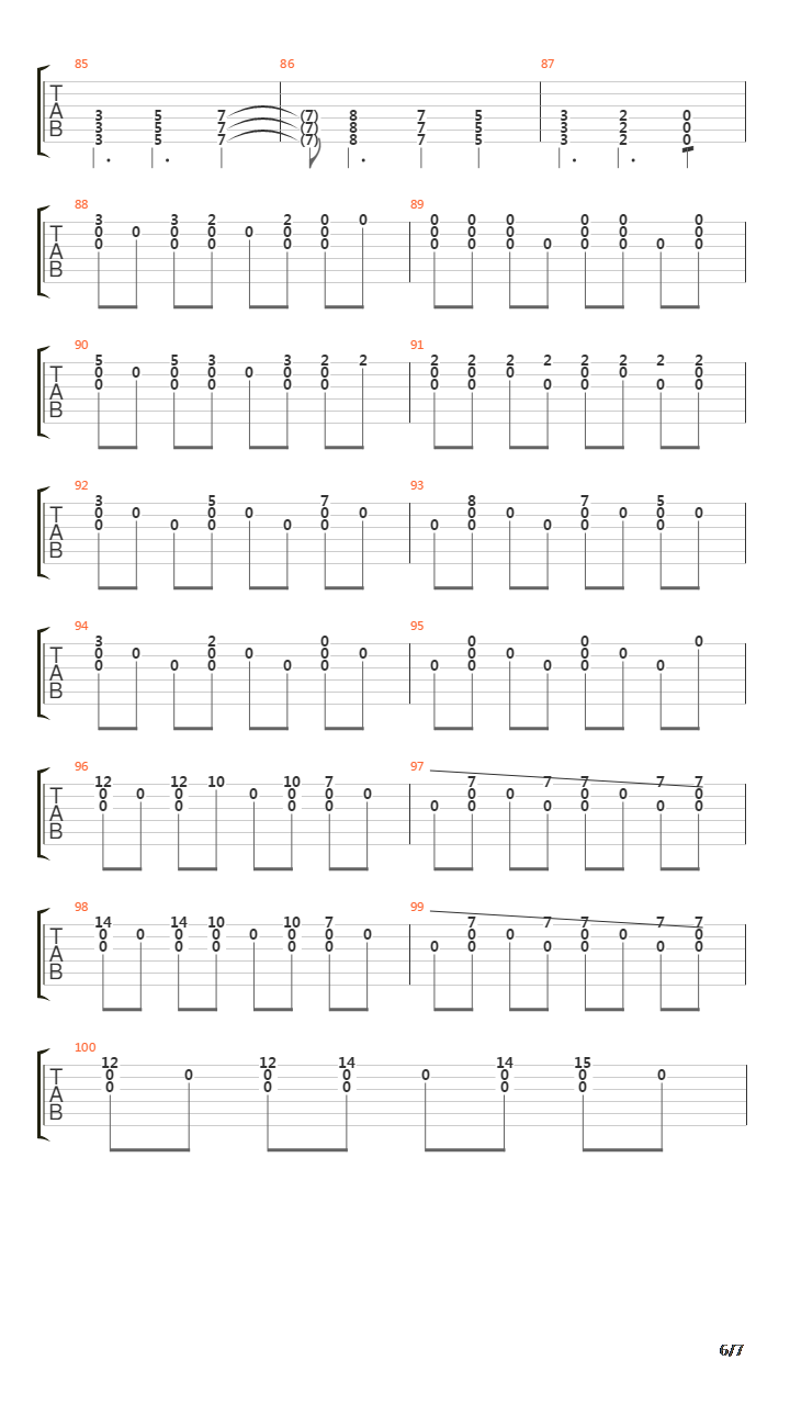 Aerails Acc吉他谱