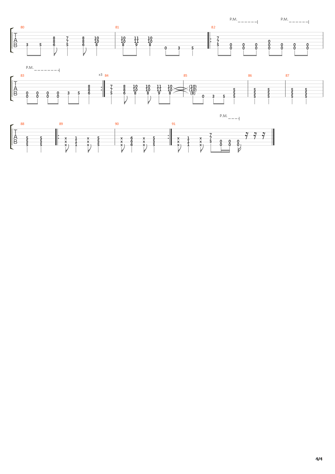 Attack吉他谱