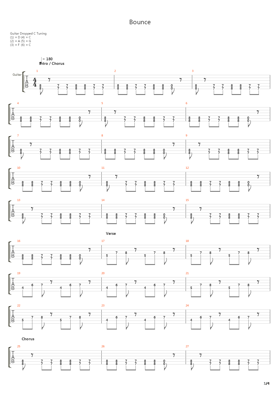 Bounce吉他谱