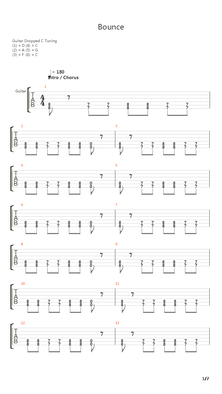Bounce吉他谱