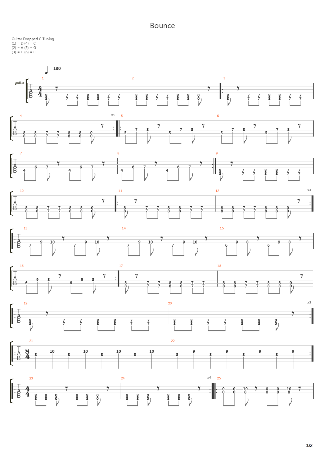 Bounce吉他谱
