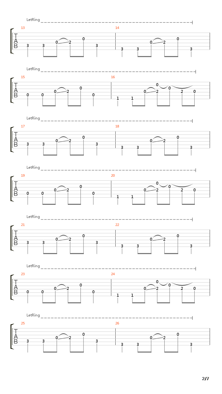 Dammit吉他谱