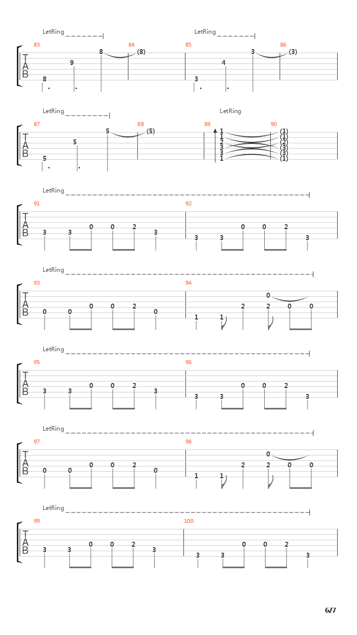 Dammit吉他谱