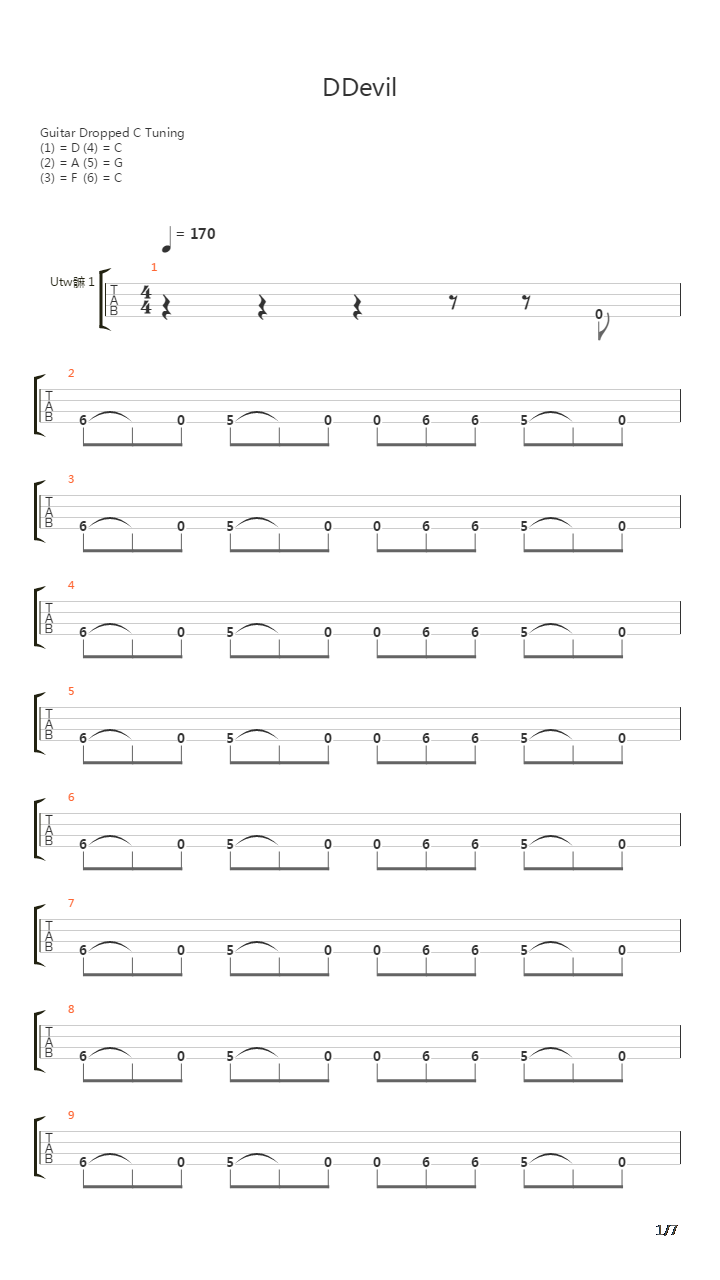 Ddevil吉他谱