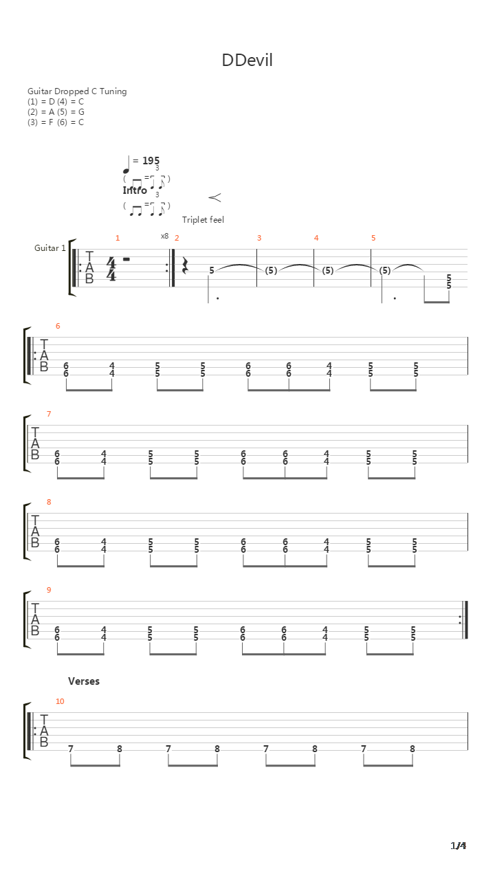 Ddevil吉他谱