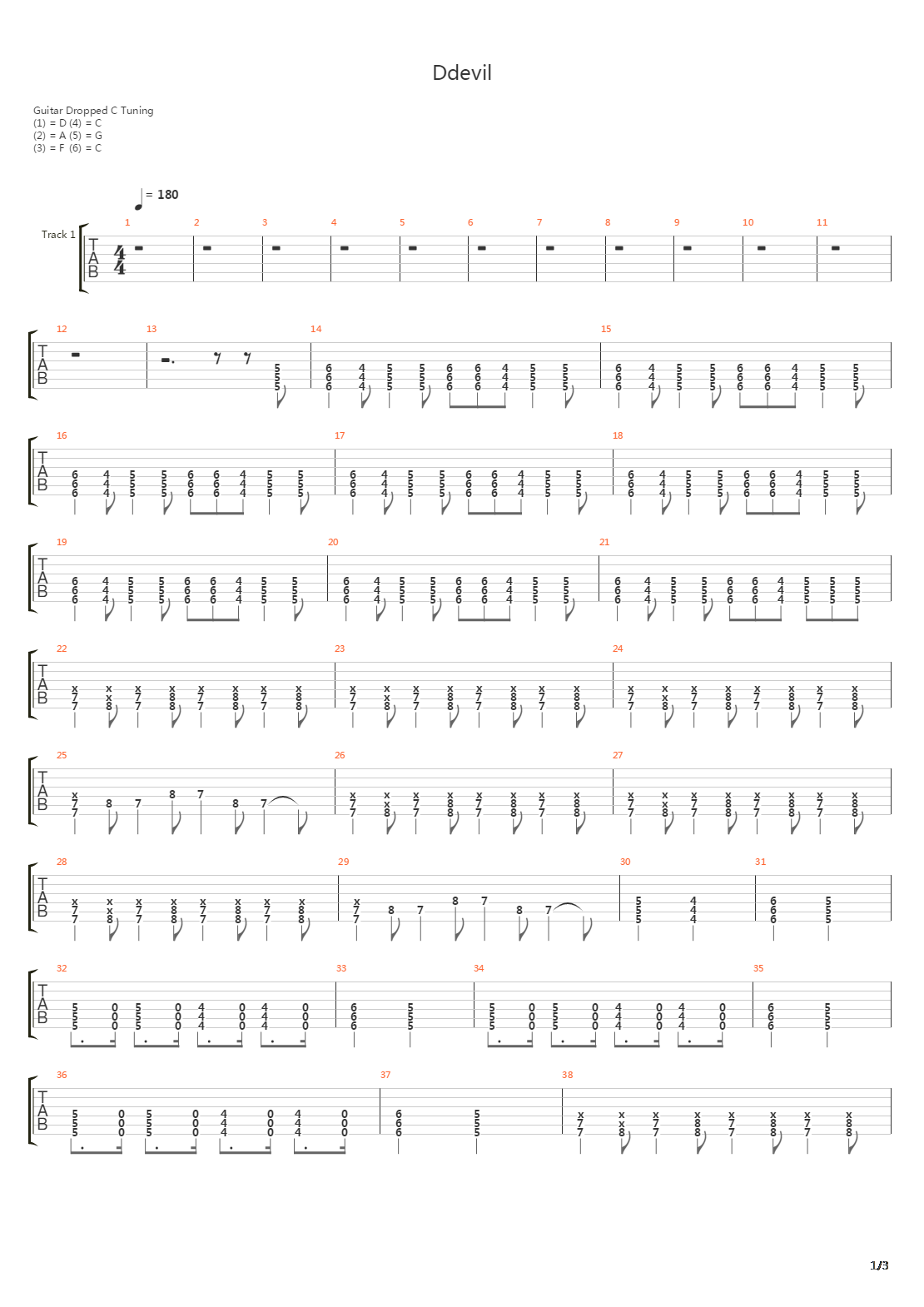 Ddevil吉他谱