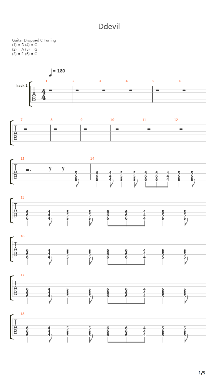 Ddevil吉他谱