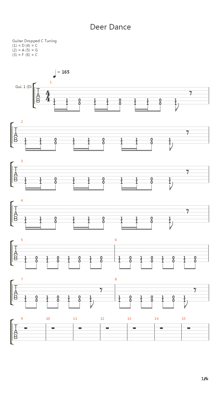 Deer Dance吉他谱