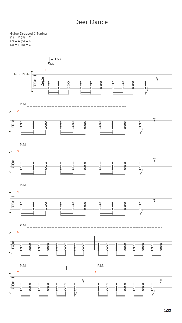 Deer Dance吉他谱