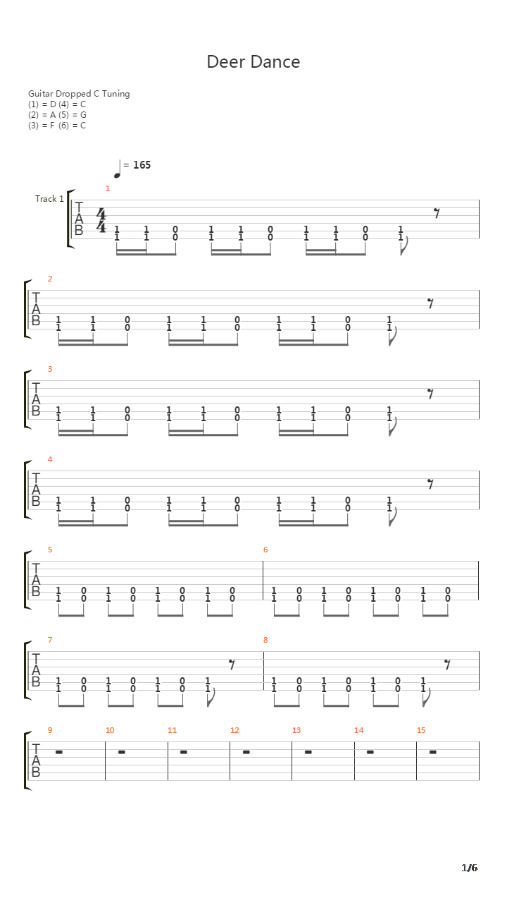 Deer Dance吉他谱