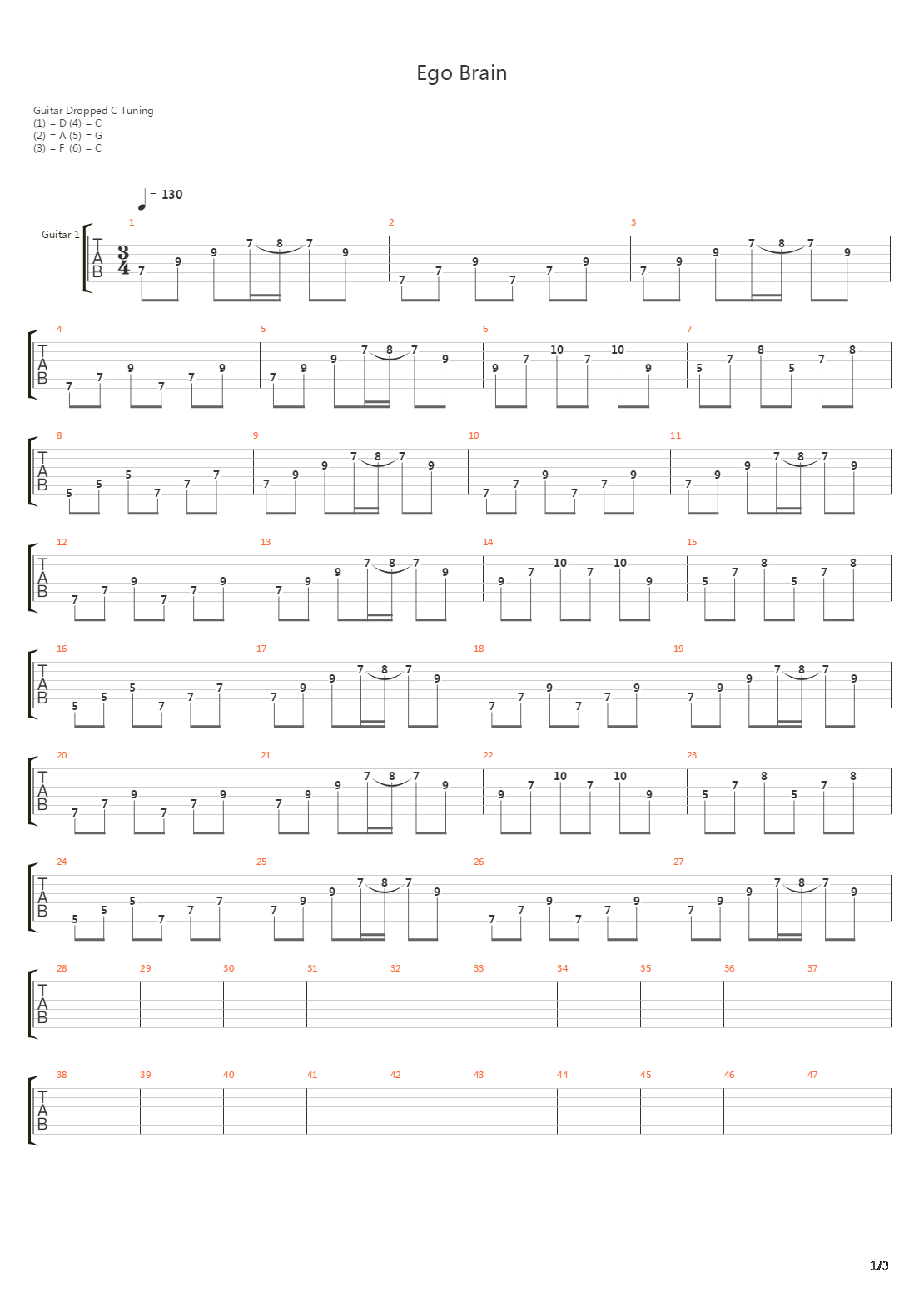 Ego Brain吉他谱