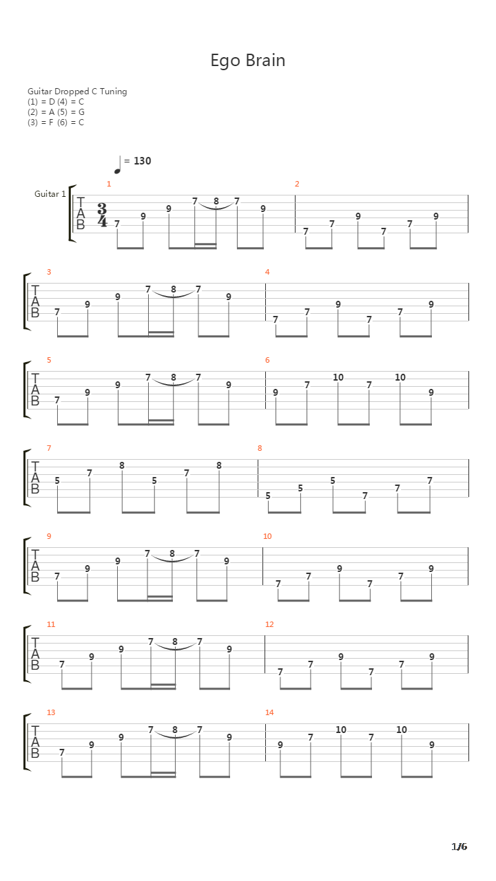 Ego Brain吉他谱