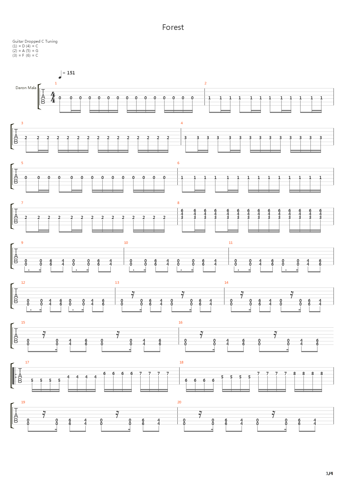 Forest吉他谱