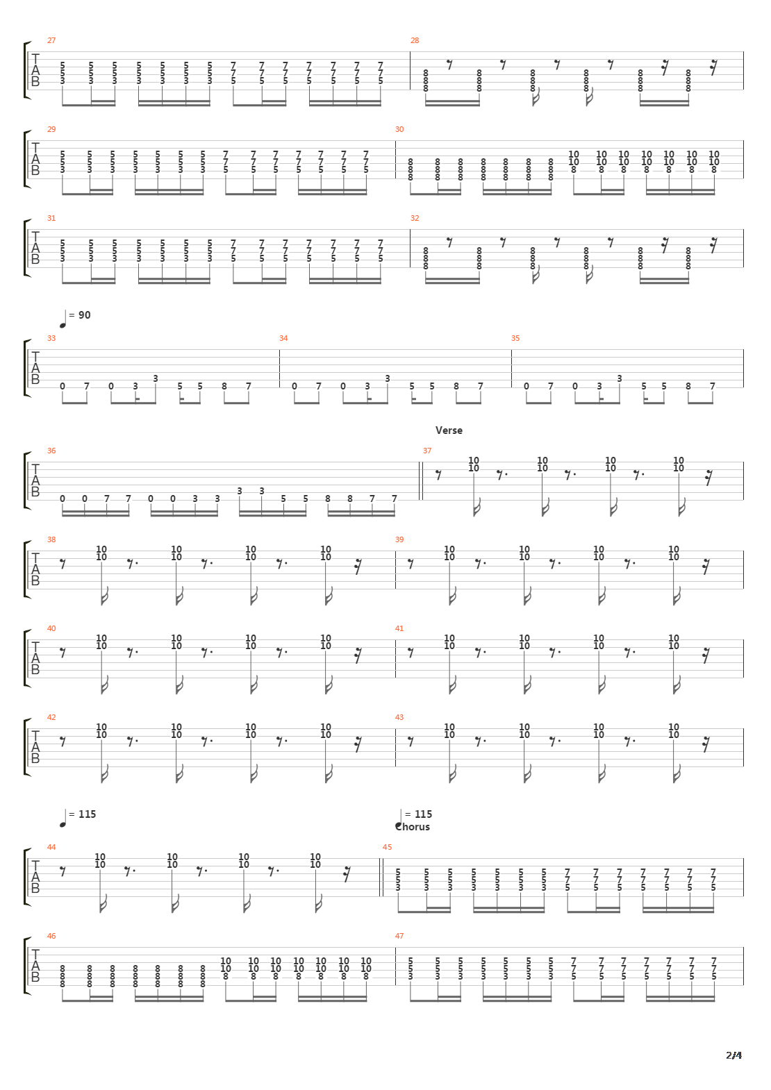 Metro吉他谱