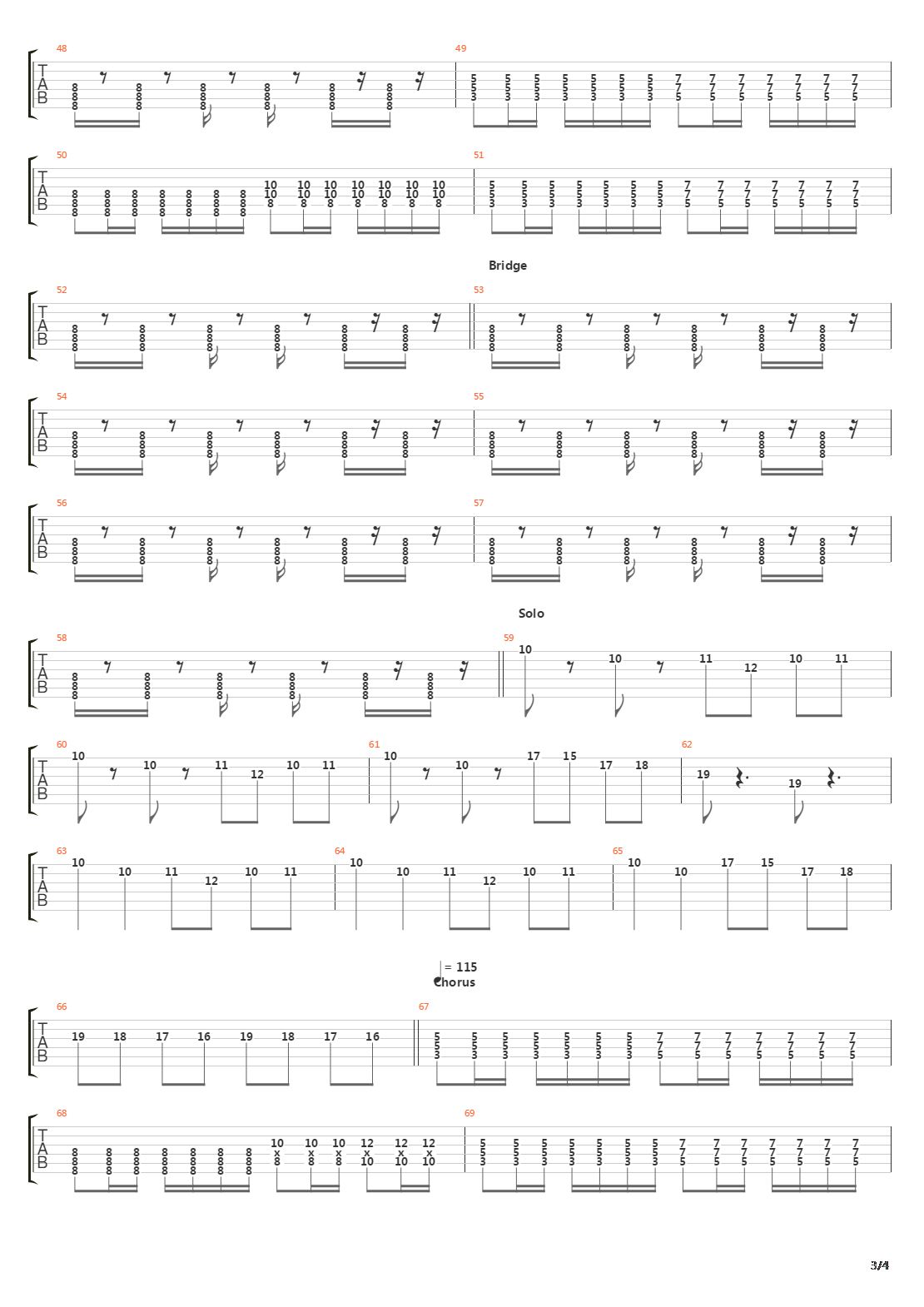 Metro吉他谱