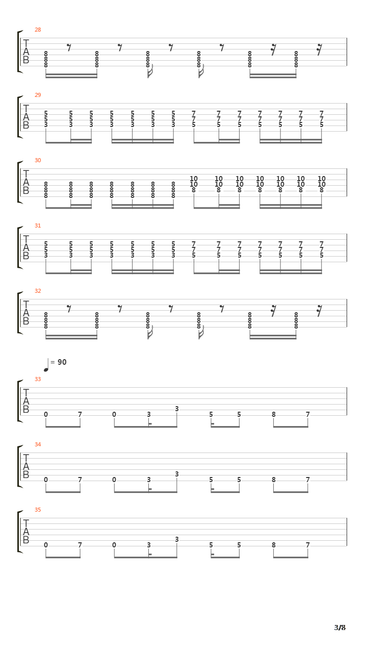 Metro吉他谱