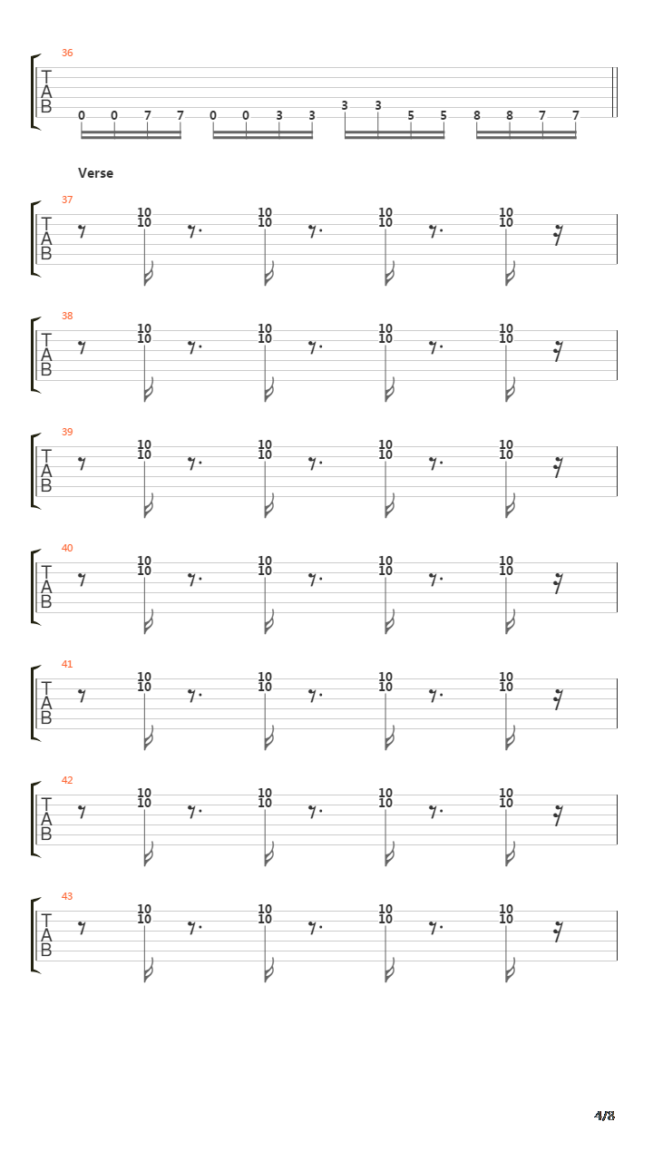 Metro吉他谱