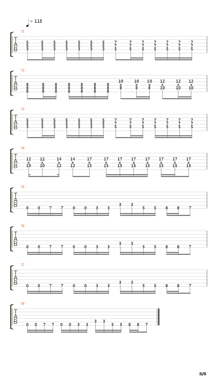 Metro吉他谱