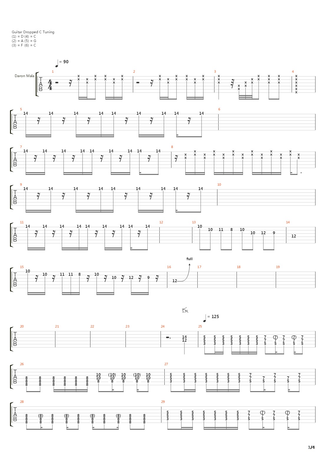 Metro吉他谱