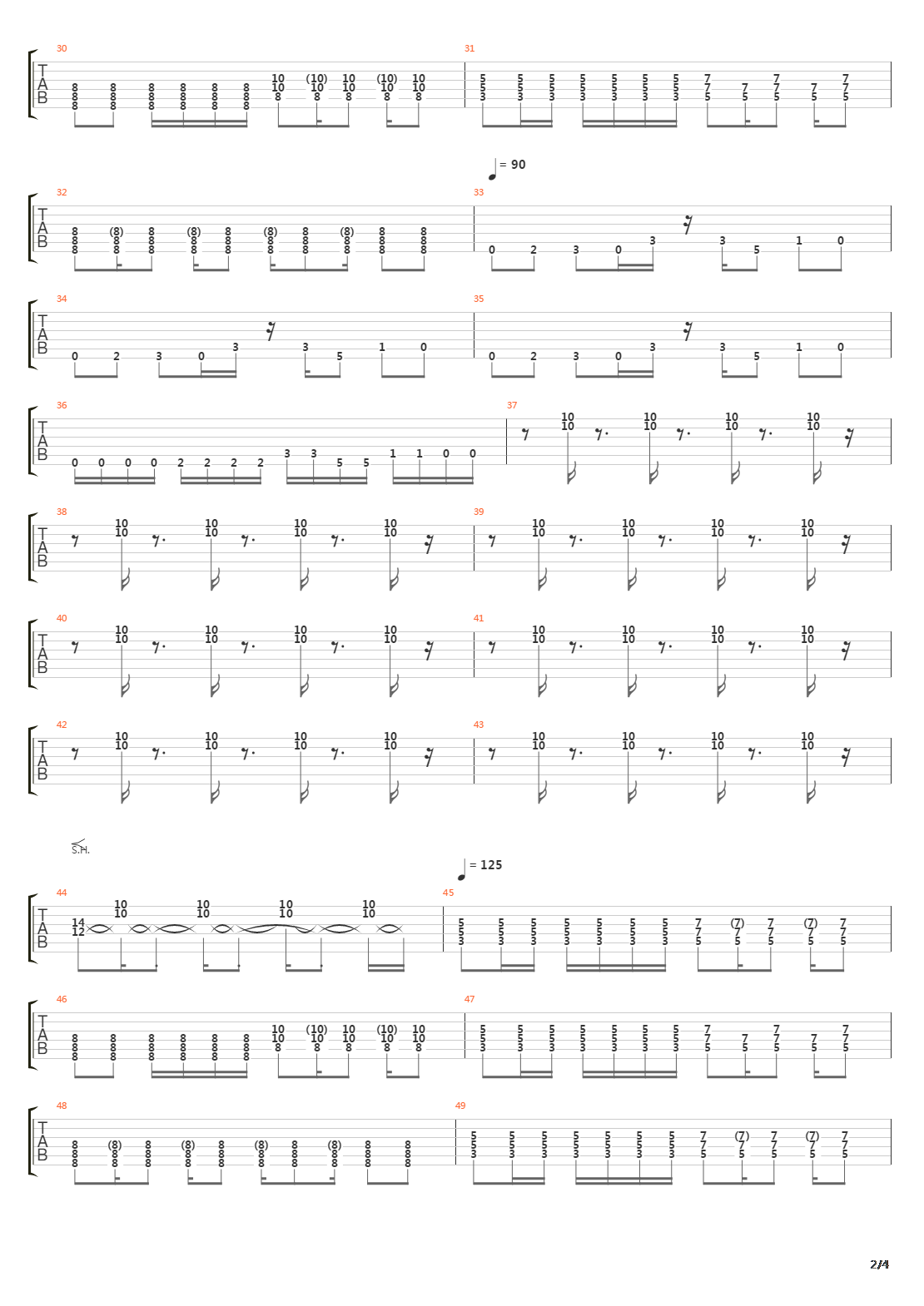 Metro吉他谱