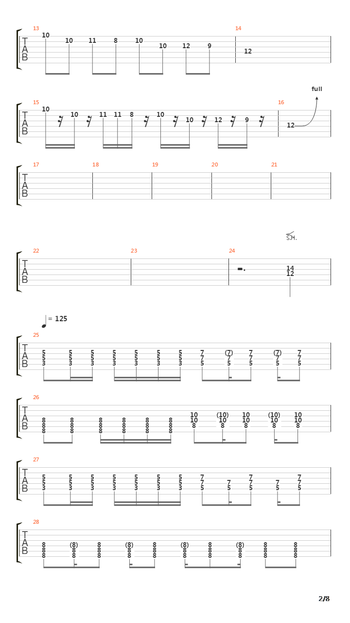 Metro吉他谱