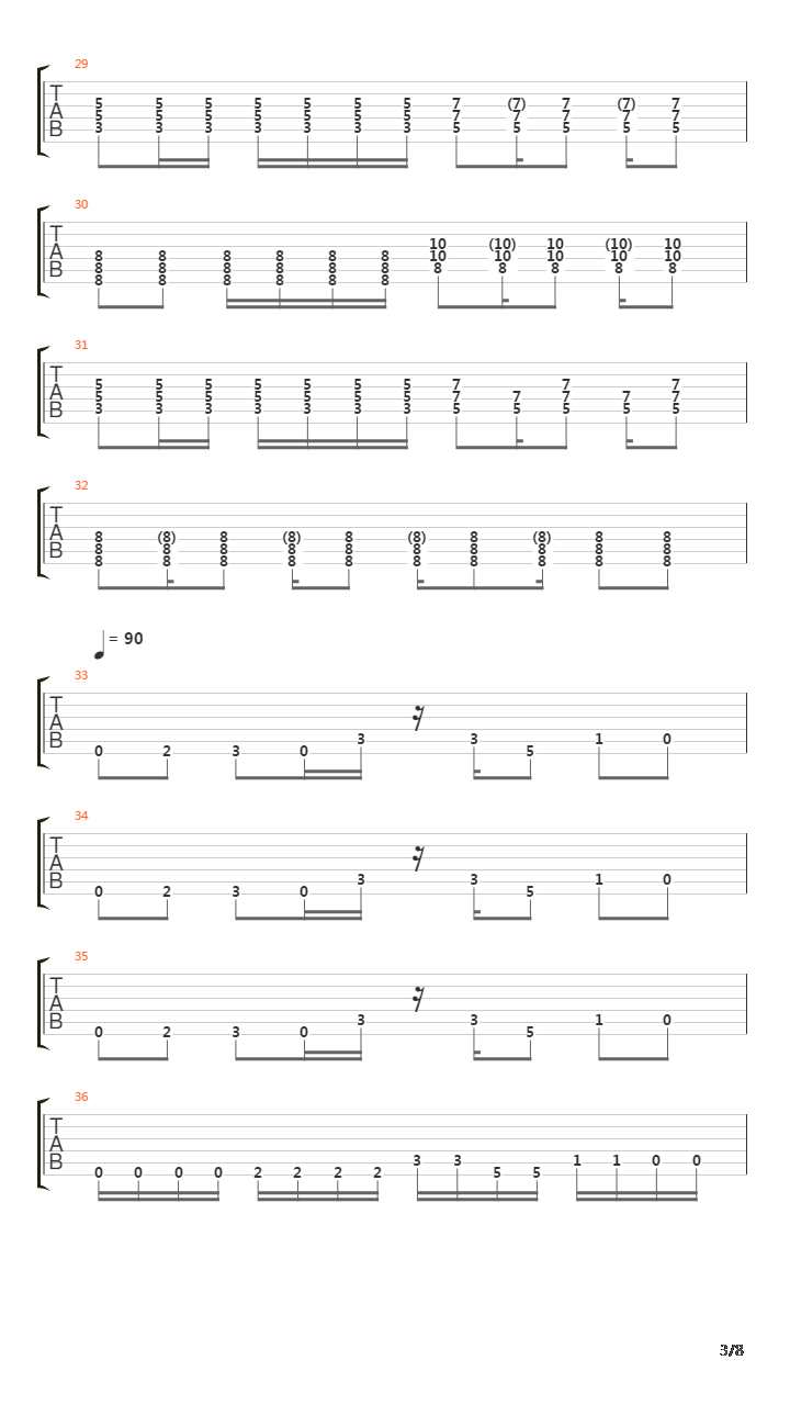 Metro吉他谱