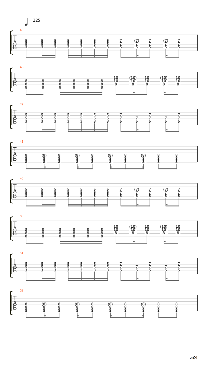 Metro吉他谱