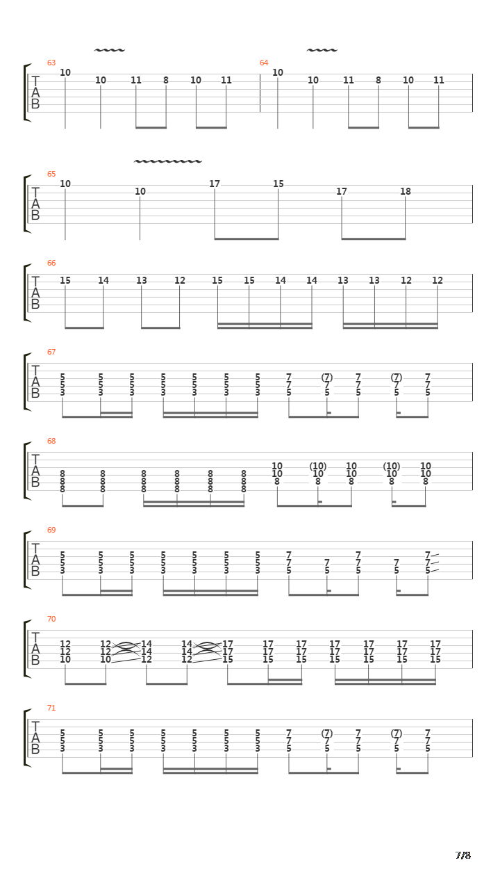 Metro吉他谱