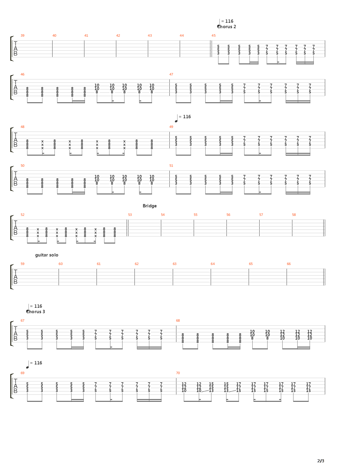 Metro吉他谱