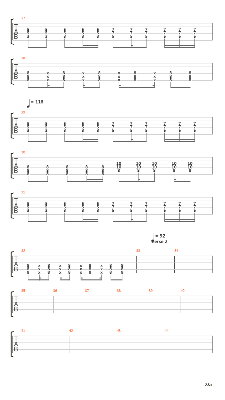 Metro吉他谱