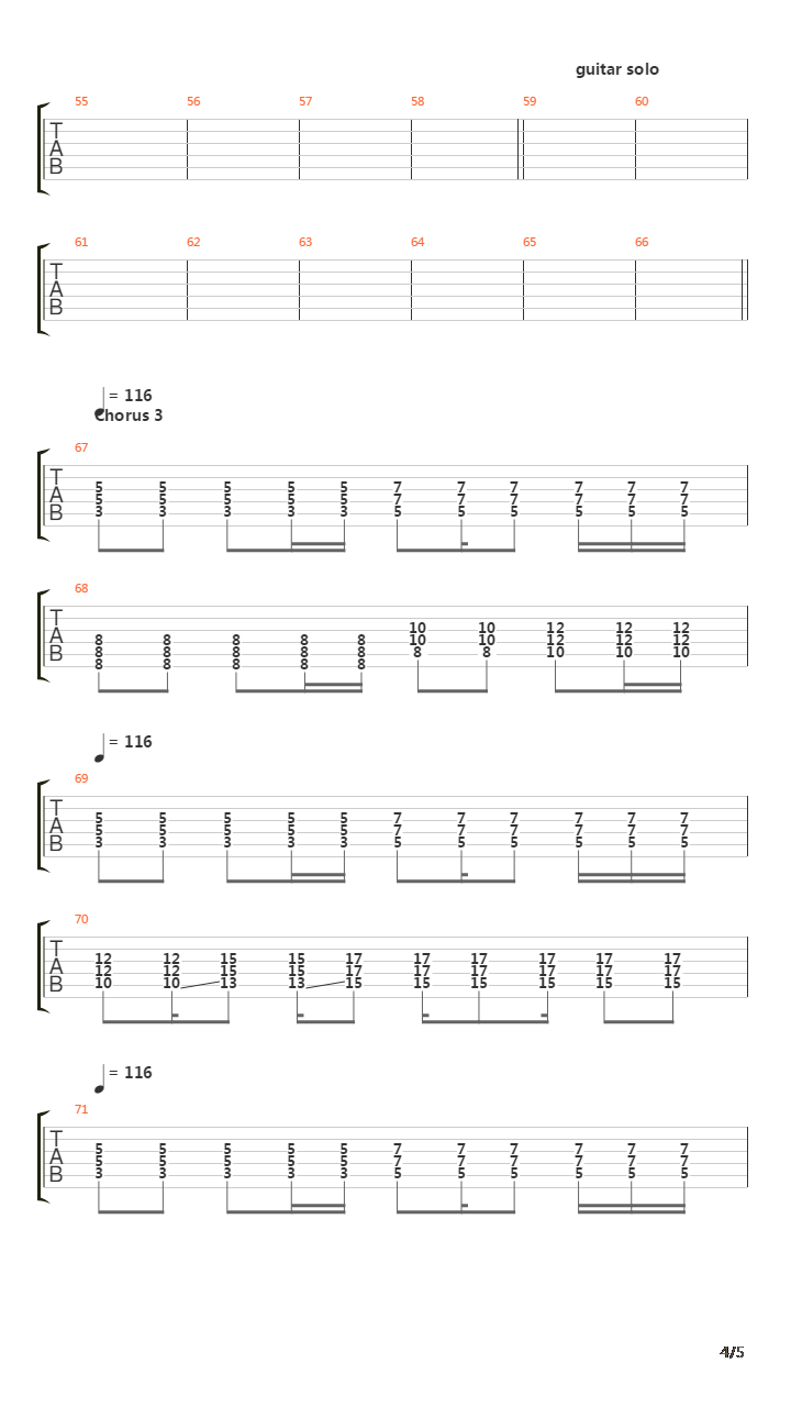 Metro吉他谱