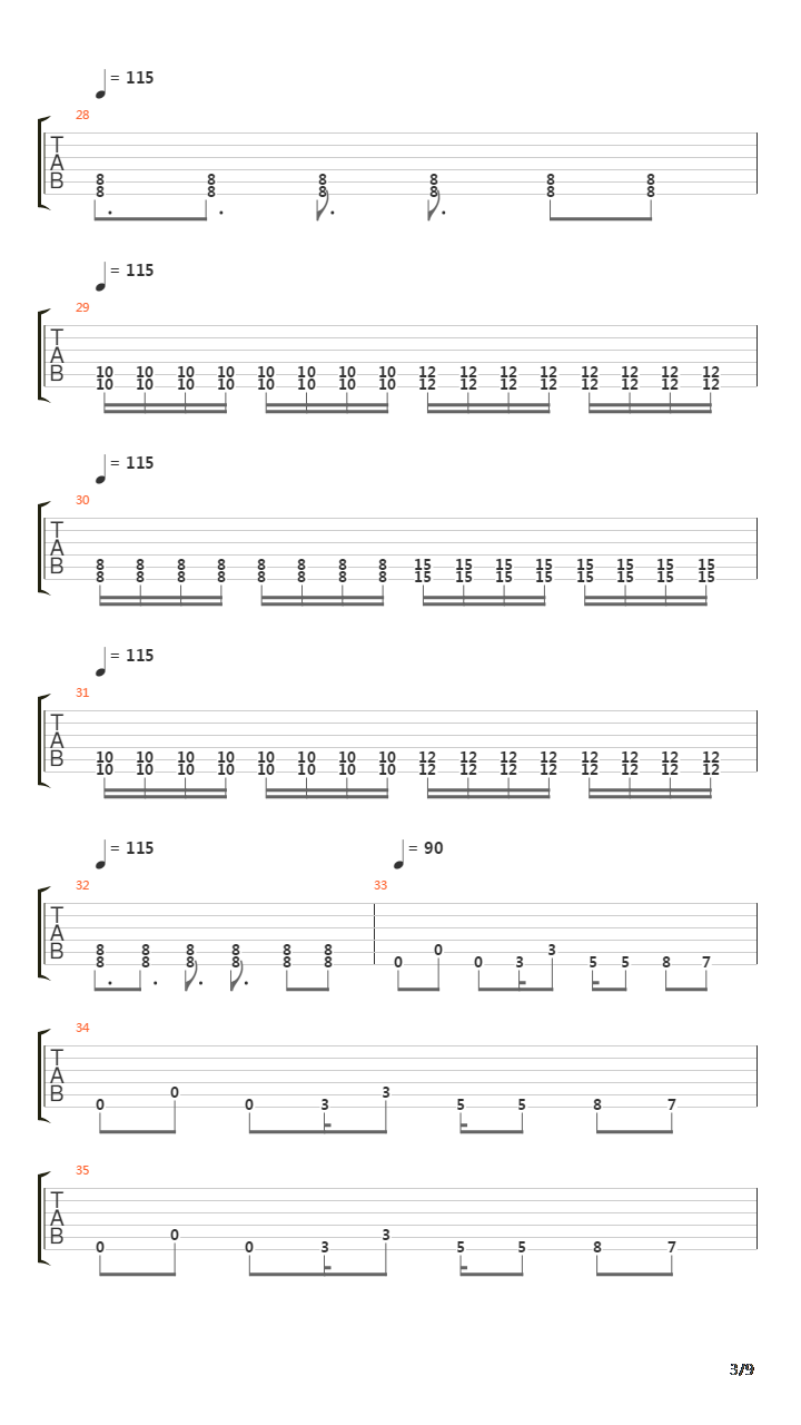 Metro吉他谱