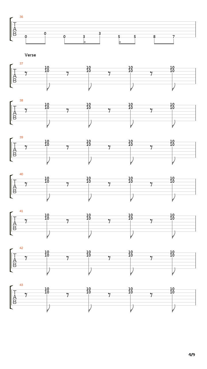 Metro吉他谱