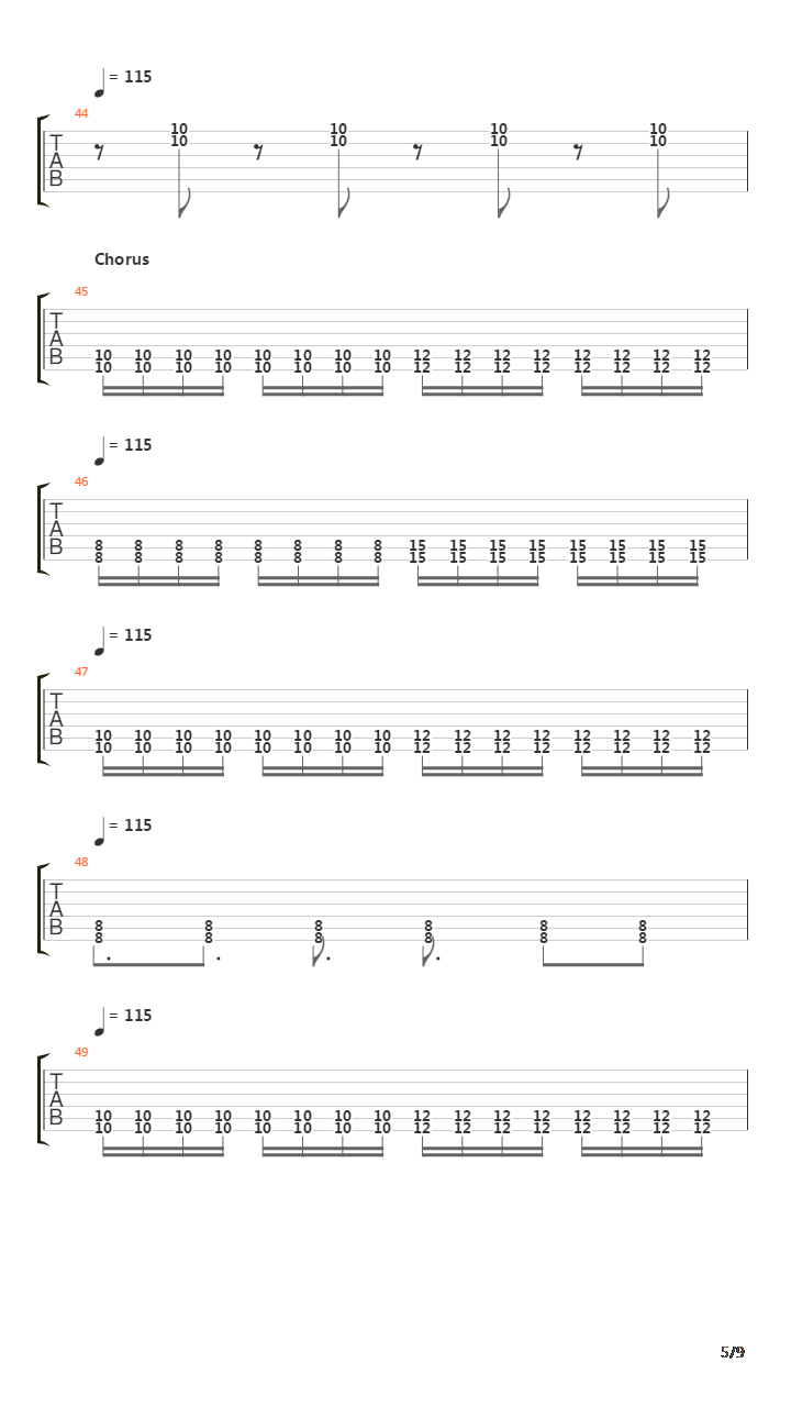 Metro吉他谱