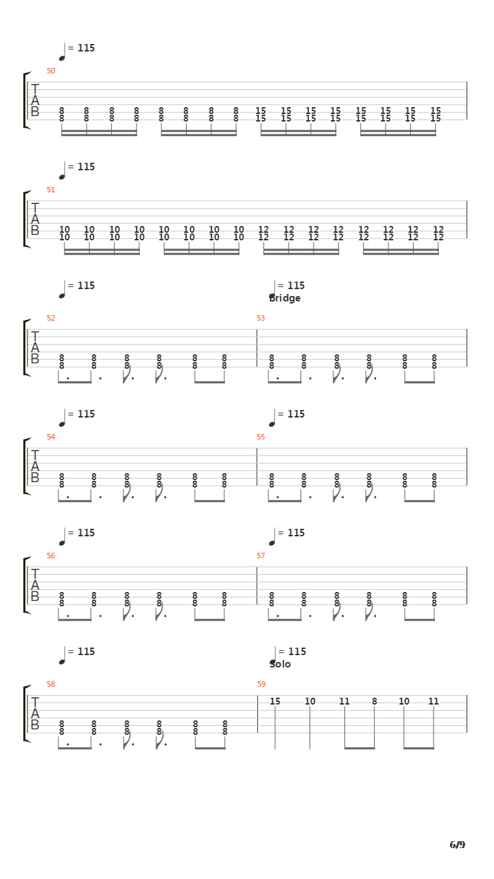 Metro吉他谱