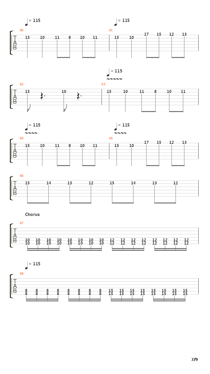 Metro吉他谱