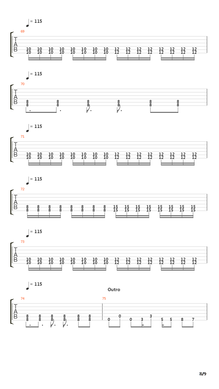 Metro吉他谱